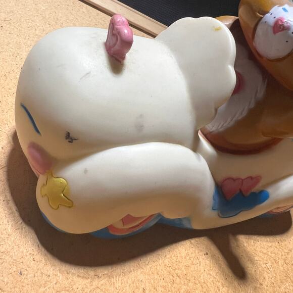 American Greetings AGC Tenderheart 80’s Brown Care Bear Rubber car Toy Vtg - Picture 7 of 16